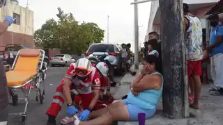 La fémina terminó en el hospital con un esguince en el tobillo derecho