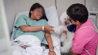 Programa Terapia Canina en el Hospital del Niño DIF