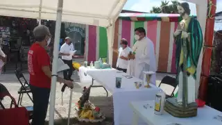 La misa tradicional a San Judas Tadeo se llevó a cabo en las instalaciones de la Expofer en Chetumal