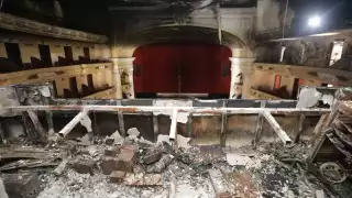 El Teatro José Peón Contreras tuvo un gran daño a causa del fuego