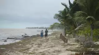 El Huracán Delta tocó tierra este miércoles en Puerto Morelos y se ha degradado a categoría 2. Foto: Luis Pérez.