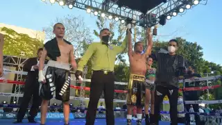 Una de las justas boxísticas en Xcalacoco