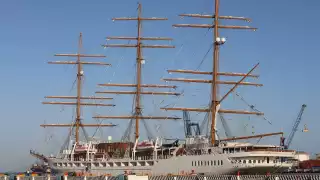El Sea Cloud Spirit proveniente de Cozumel llegó a Progreso, Yucatán, este viernes