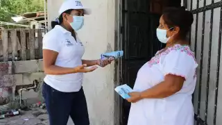 Yesenia Polanco candidata a diputada por el Distrito V en su visita a Umán