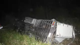 El percance se registro en el kilómetro 107+500 de la carretera federal 307, Reforma Agraria-Puerto Juárez