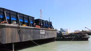 La embarcación causó asombró en su llegada a Ciudad del Carmen