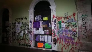 El Palacio de Gobierno fue el más vandalizado por la marcha del 8M en Mérida