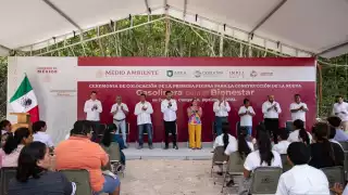 Colocaron la primera piedra para dar inicio a la construcción de la Gasolinera para el Bienestar en Conhuas, Campeche