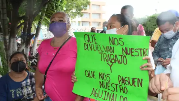 “Fui a hablar acerca de la justicia laboral, no fui a grillar al presidente municipal", expone uno de los manifesantes