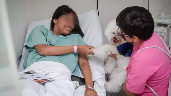 Programa Terapia Canina en el Hospital del Niño DIF