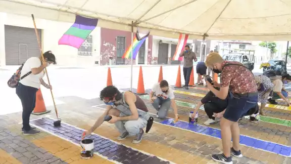 Con la intervención, buscan visibilizar a la comunidad