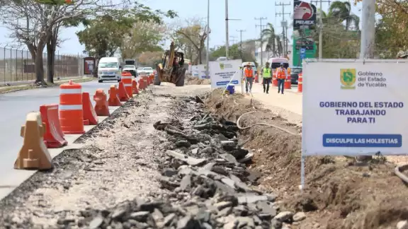 La avenida Internacional de Mérida registra afectaciones en el tránsito por los trabajos del IE-TRAM