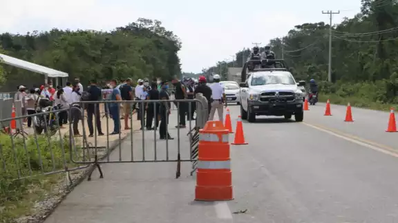 La Guardia Nacional asegura el lugar La Guardia Nacional asegura el lugar