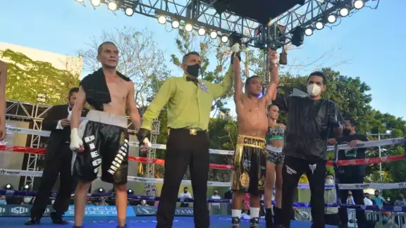 Una de las justas boxísticas en Xcalacoco Una de las justas boxísticas en Xcalacoco