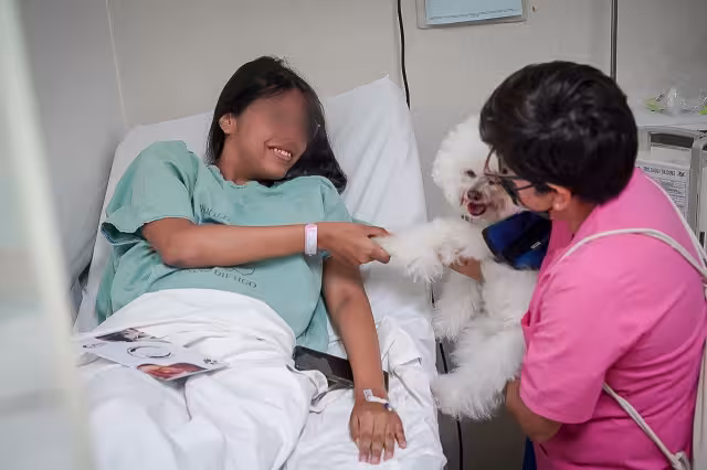 Programa Terapia Canina en el Hospital del Niño DIF