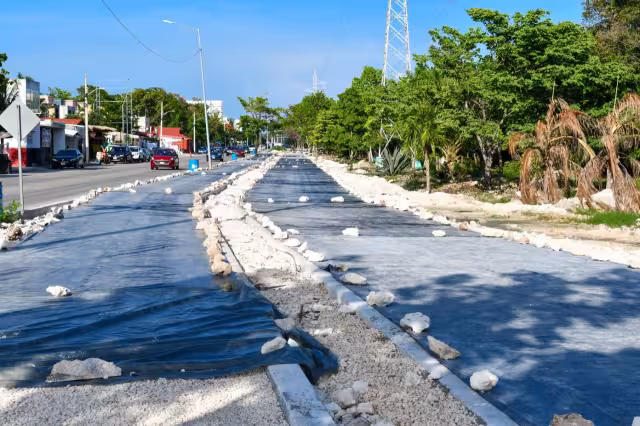 La ciclovía es uno de los puntos que actualmente se encuentra en construcción en Cancún