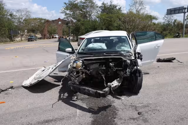 En el vehículo viajaba una familia