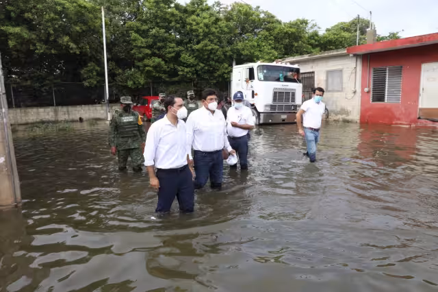 La zona de la ciénaga incremento el nivel del agua