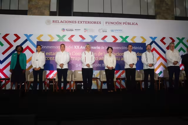 La Convención de las Naciones Unidas contra la Corrupción se lleva a cabo en el Centro Internacional de Congresos de Mérida
