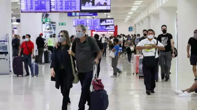 El Aeropuerto Internacional de Cancún lucía lleno