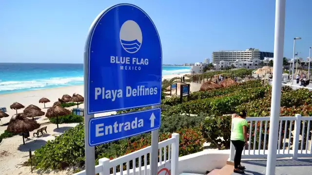A pesar de ser una de las playas de Cancún con el distintivo 'Blue Flag', la recoja del sargazo de la arena no ha sido eficiente