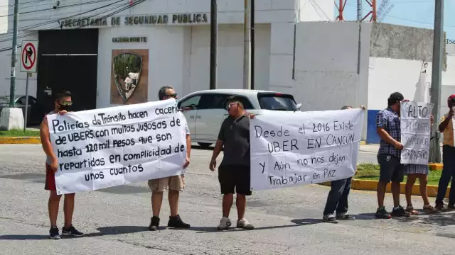 Socios de Uber pidieron a las autoridades de Tránsito en Cancún el poder brindar el servicio de manera libre y sin hostigamientos