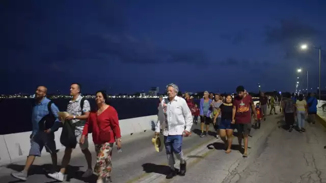 El recorrido de los atardeceres en Progreso es de 5 km por el muelle fiscal