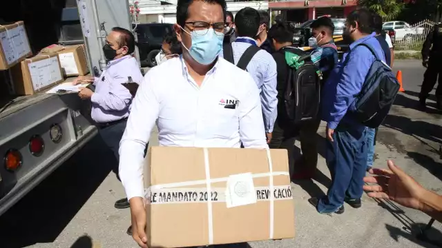 Las papeletas fueron recibidas por el INE