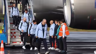Llega a Miami desde Cancún la selección de Uruguay en un avión de Aeroméxico