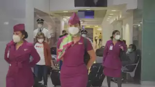 A partir de las 08:00 a las 10:00 horas llegan nueve aeronaves seis, entre ella de la ciudad de México