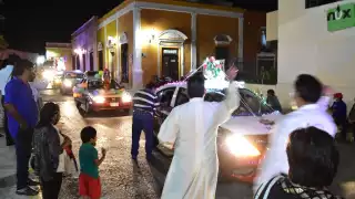 Varias unidades móviles participaron en la peregrinación