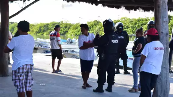 Las autoridades acudieron al lugar ante los disparos Las autoridades acudieron al lugar ante los disparos