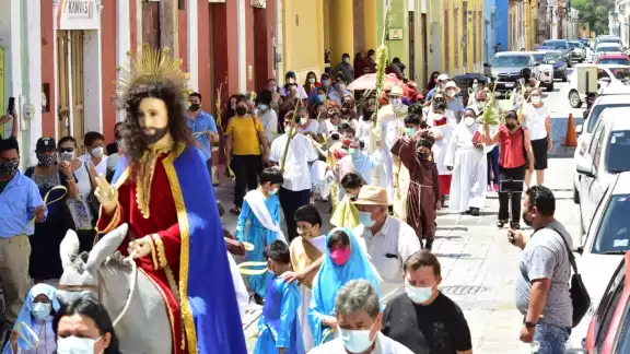 Con esta celebración inició la conmemoración de la Semana Santa Con esta celebración inició la conmemoración de la Semana Santa