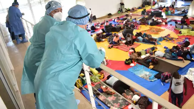 El personal de la dependencia llegó desde muy temprano a las instalaciones del Domo y se instalaron en la planta alta de este sitio