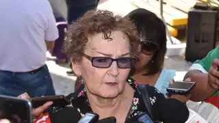 María Sierra Damián expuso que Alito Moreno no debe representar a los campechanos y mexicanos en el Poder Legislativo. Foto:  Lucio Blanco