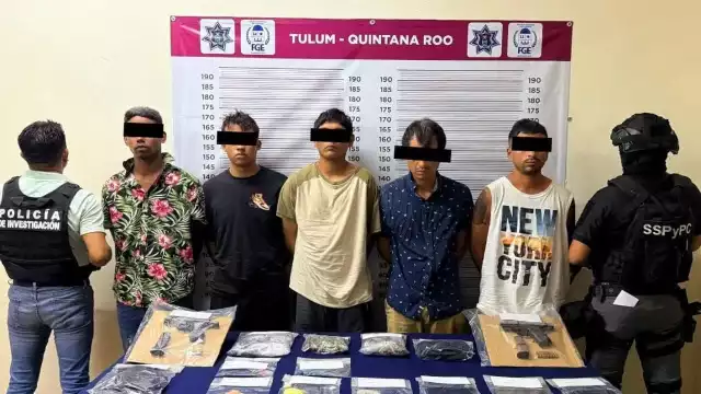 Los detenidos fueron identificados como Felipe “N”, Benjamín “N”, Gabriel Omar “N”, Roberto “N” y Orlando “N”
