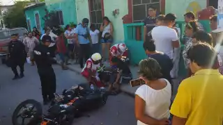 Los motociclistas solamente presentaron leves golpes