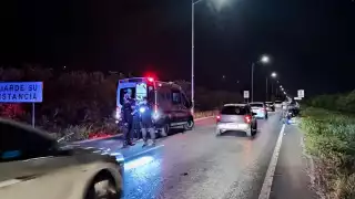 El niño fue atendido por una ambulancia