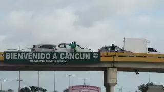 El accidente causó un flujo vehicular lento