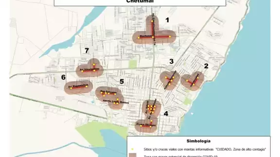 ¡Alerta! Estas son las zonas de Chetumal con mayor riesgo de contagio de COVID-19 ¡Alerta! Estas son las zonas de Chetumal con mayor riesgo de contagio de COVID-19