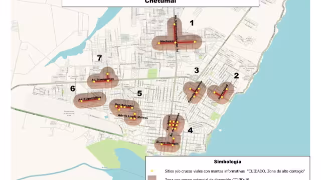¡Alerta! Estas son las zonas de Chetumal con mayor riesgo de contagio de COVID-19
