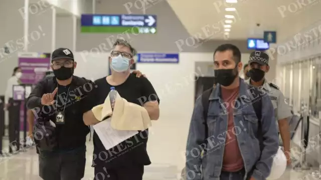 La persona estuvo custodiado en todo momento por elementos de la Guardia Nacional, así como estar esposado