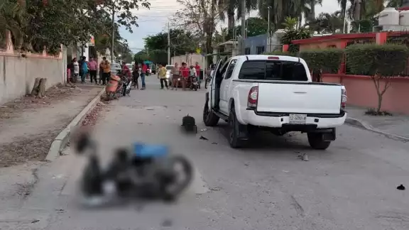 La menor quedó tendida a unos metros del accidente La menor quedó tendida a unos metros del accidente
