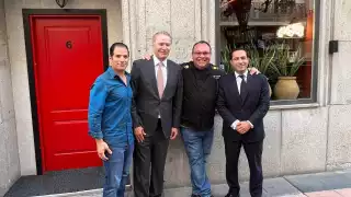 En el lugar se vio también a Quirino Díaz, exgobernador de Sinaloa