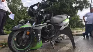 La motocicleta fue llevada a las instalaciones de la Secretaría de Seguridad Pública de Cancún