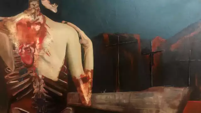 Es de las piezas más recientes de su estudio; indaga libremente desde la incertidumbre