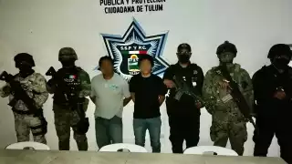 Los detenidos fueron puestos a disposición de la Fiscalía General de Quintana Roo en Tulum para definir su situación legal