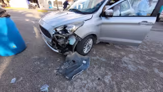 El hombre presentó lesiones en el rostro tras el accidente