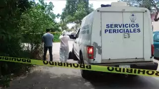 Servicios Periciales acudieron para realizar el levantamiento de los restos