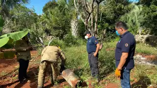Mujer arroja un tanque de gas LP al fuego en Oxkutzcab